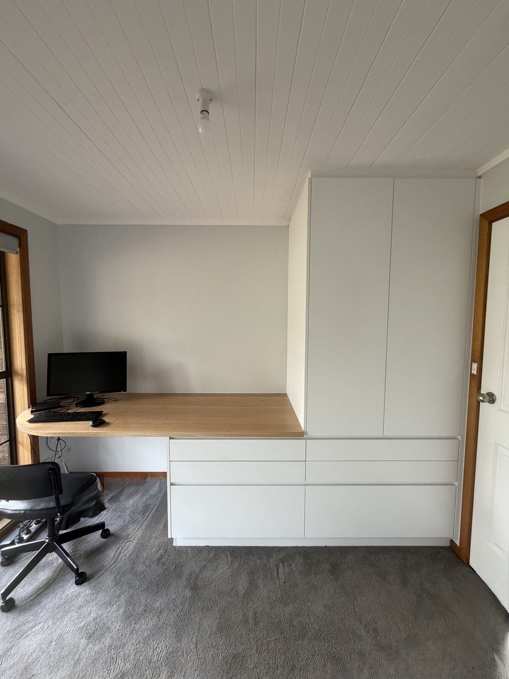 Custom built-in home office cabinetry