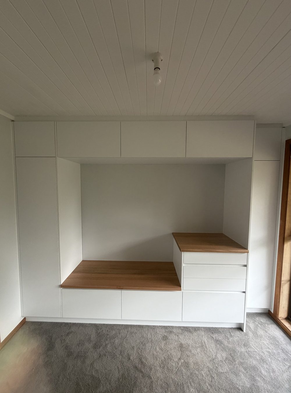 Custom built-in bench seat and storage